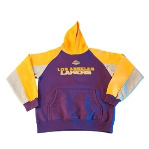 adidas Kids LA Lakers Purple and Yellow Hoodie Size Large 14-16
